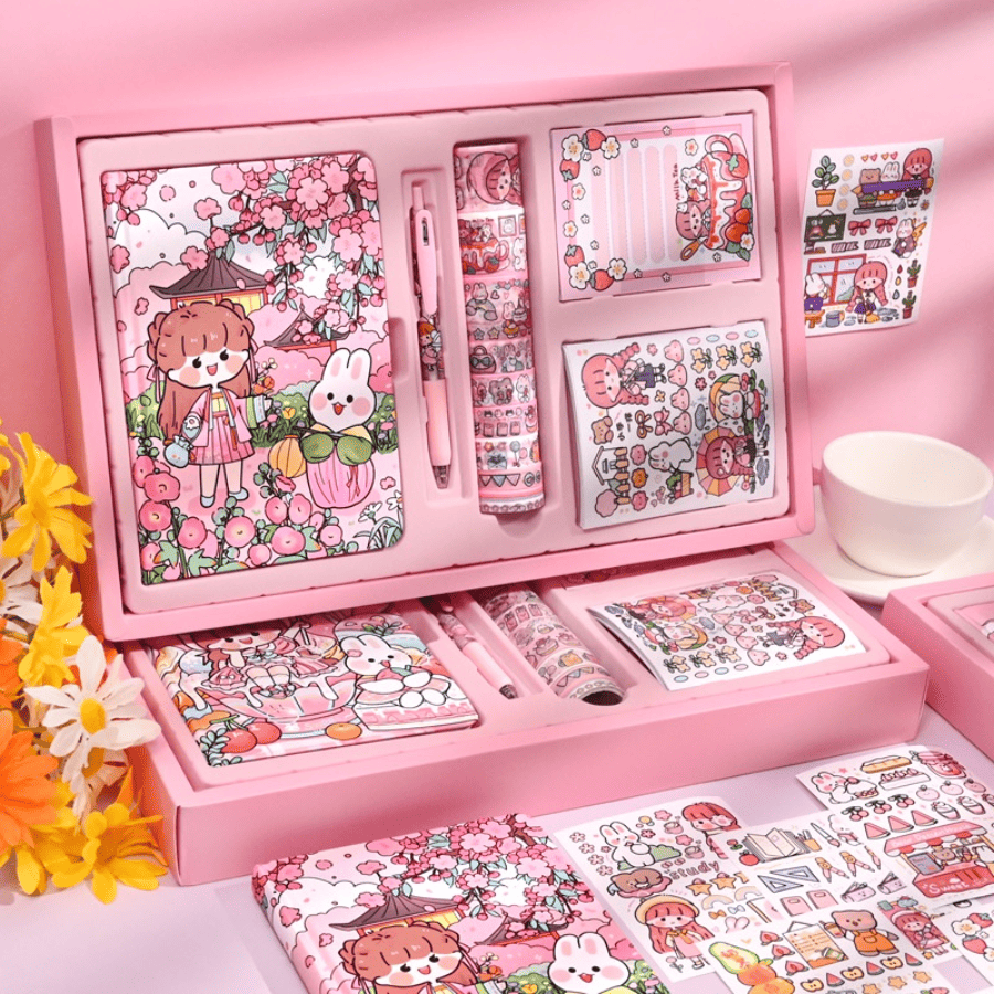 Deluxe Kawaii Stationery Gift Set - Perfect for Friends, Students & Crafting Enthusiasts!