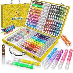 Dinosaur Art Box-Dinosaur art kits are included in this portable, high-quality box. The nice and fun cover attracts kids and inspires them to get their hands dirty. Every child is a little artist!